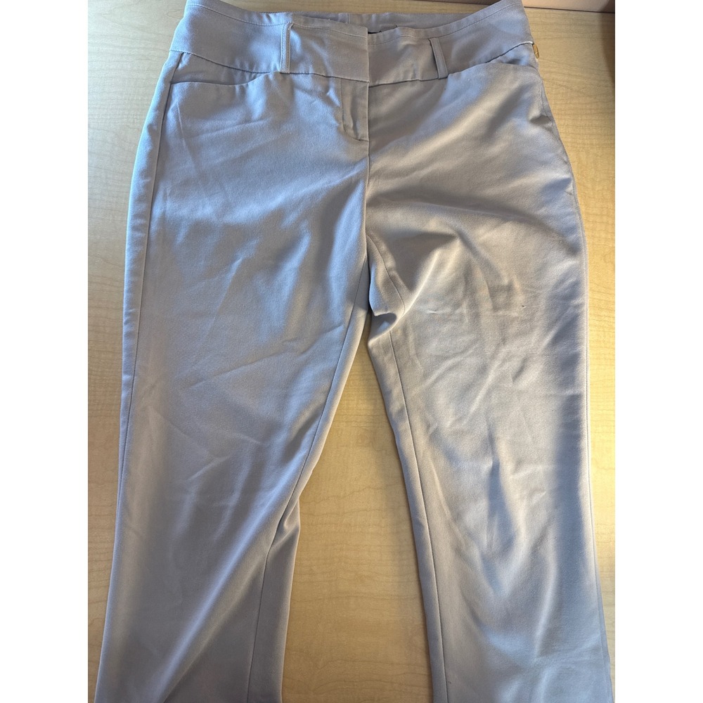 Ivanka‎ Trump Womens Light Blue Cotton Blend Straight Leg Dress Pants Size 2